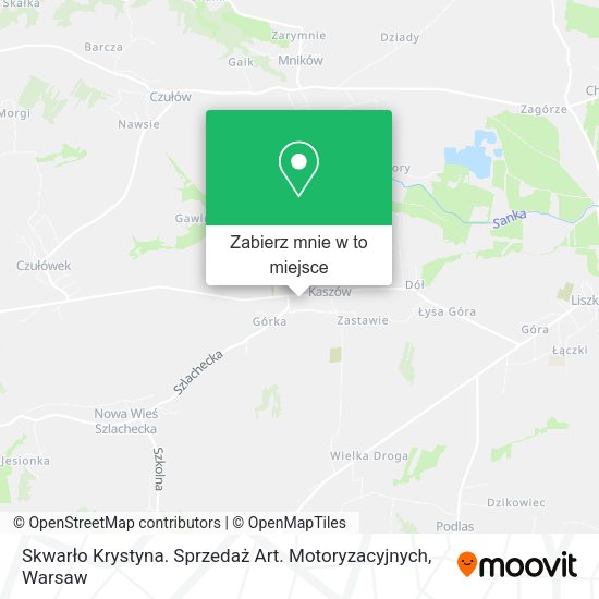 Mapa Skwarło Krystyna. Sprzedaż Art. Motoryzacyjnych