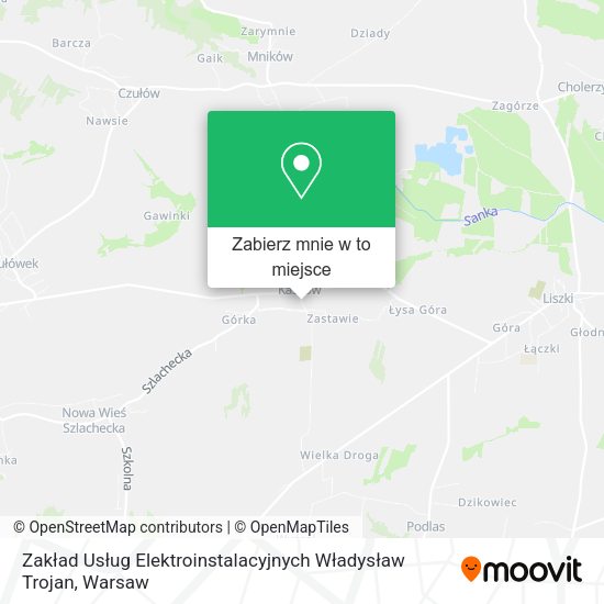 Mapa Zakład Usług Elektroinstalacyjnych Władysław Trojan