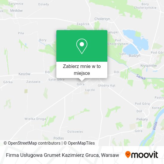 Mapa Firma Usługowa Grumet Kazimierz Gruca