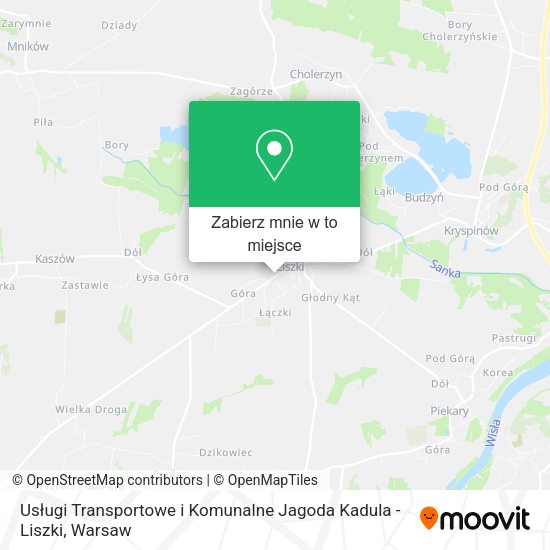 Mapa Usługi Transportowe i Komunalne Jagoda Kadula - Liszki