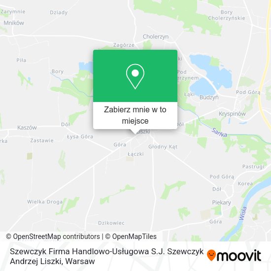 Mapa Szewczyk Firma Handlowo-Usługowa S.J. Szewczyk Andrzej Liszki