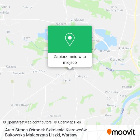 Mapa Auto-Strada Ośrodek Szkolenia Kierowców. Bukowska Małgorzata Liszki