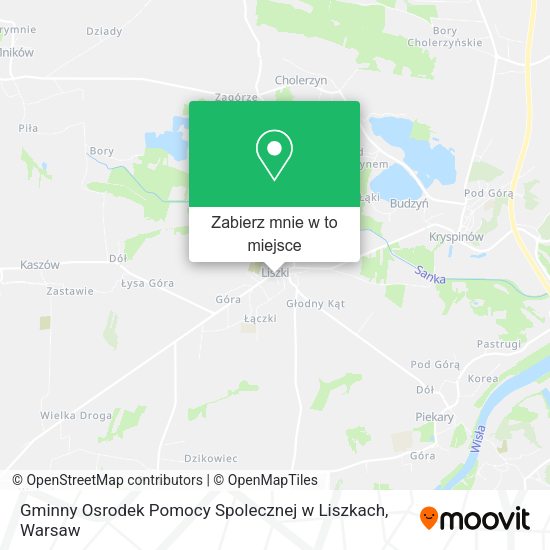 Mapa Gminny Osrodek Pomocy Spolecznej w Liszkach