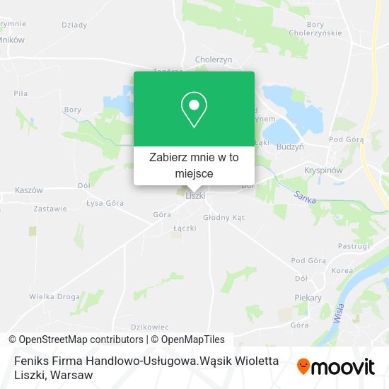 Mapa Feniks Firma Handlowo-Usługowa.Wąsik Wioletta Liszki