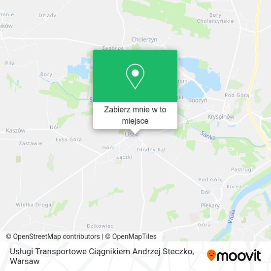 Mapa Usługi Transportowe Ciągnikiem Andrzej Steczko