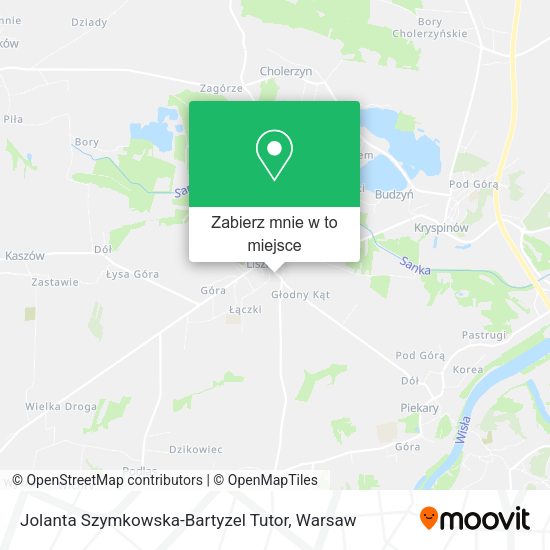 Mapa Jolanta Szymkowska-Bartyzel Tutor