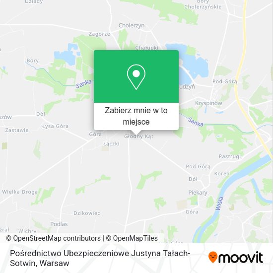 Mapa Pośrednictwo Ubezpieczeniowe Justyna Tałach-Sotwin