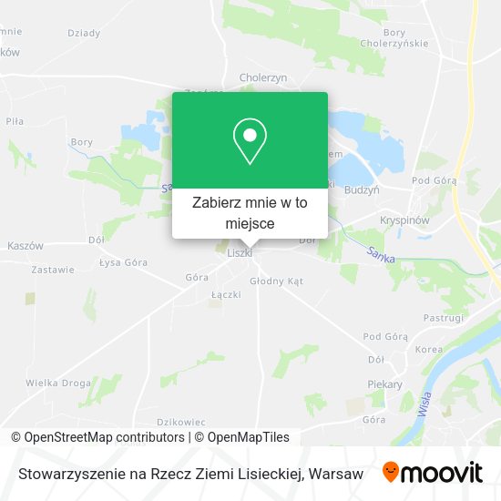 Mapa Stowarzyszenie na Rzecz Ziemi Lisieckiej