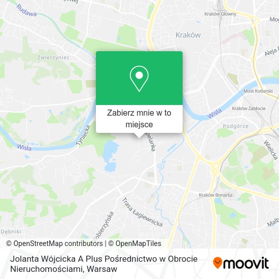 Mapa Jolanta Wójcicka A Plus Pośrednictwo w Obrocie Nieruchomościami