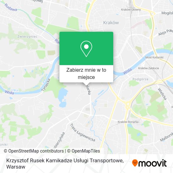 Mapa Krzysztof Rusek Kamikadze Usługi Transportowe