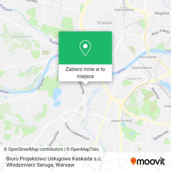 Mapa Biuro Projektowo Usługowe Kaskada s.c. Włodzimierz Seruga