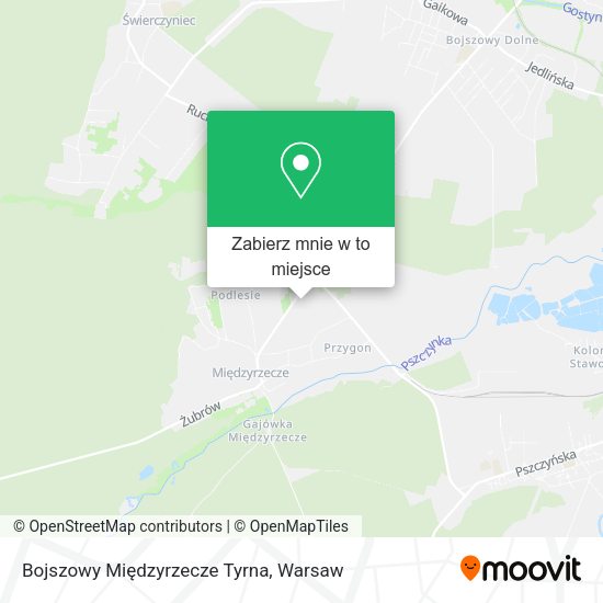 Mapa Bojszowy Międzyrzecze Tyrna