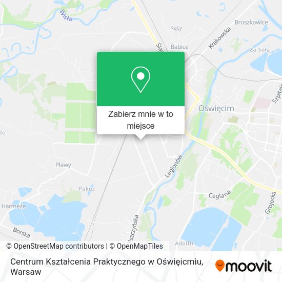 Mapa Centrum Kształcenia Praktycznego w Oświęicmiu