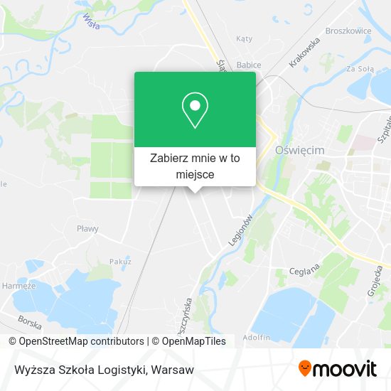 Mapa Wyższa Szkoła Logistyki