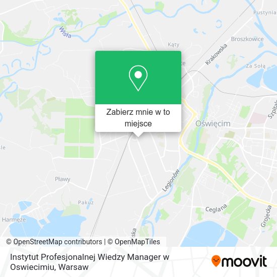 Mapa Instytut Profesjonalnej Wiedzy Manager w Oswiecimiu