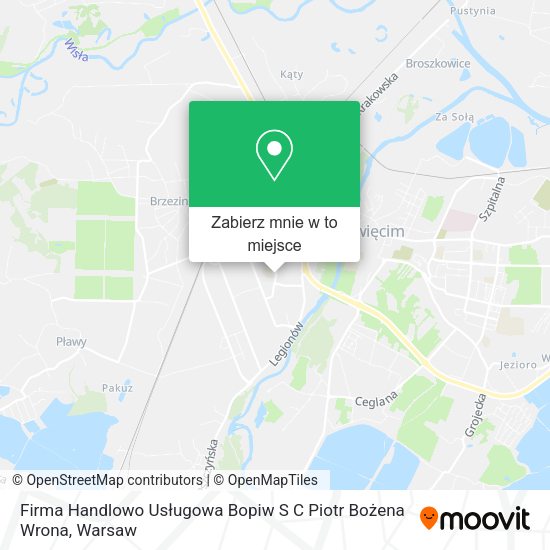 Mapa Firma Handlowo Usługowa Bopiw S C Piotr Bożena Wrona