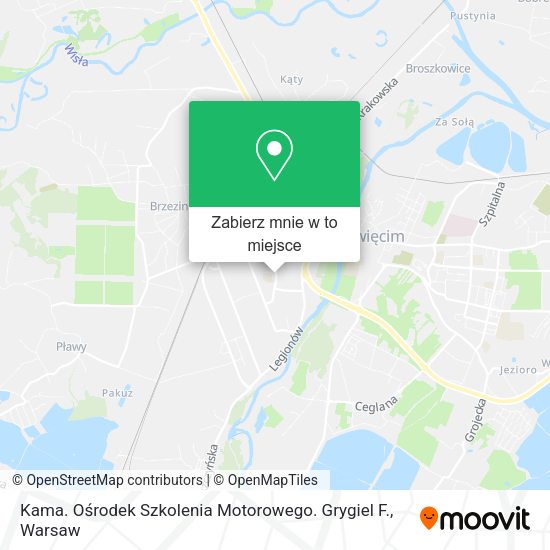 Mapa Kama. Ośrodek Szkolenia Motorowego. Grygiel F.