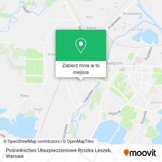 Mapa Pośrednictwo Ubezpieczeniowe Ryszka Leszek