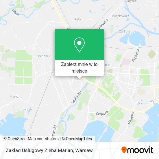 Mapa Zakład Usługowy Zięba Marian