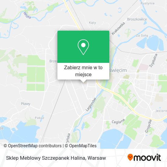 Mapa Sklep Meblowy Szczepanek Halina