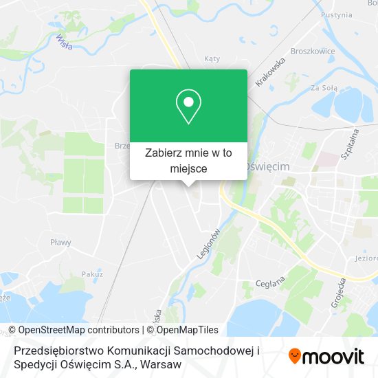 Mapa Przedsiębiorstwo Komunikacji Samochodowej i Spedycji Oświęcim S.A.