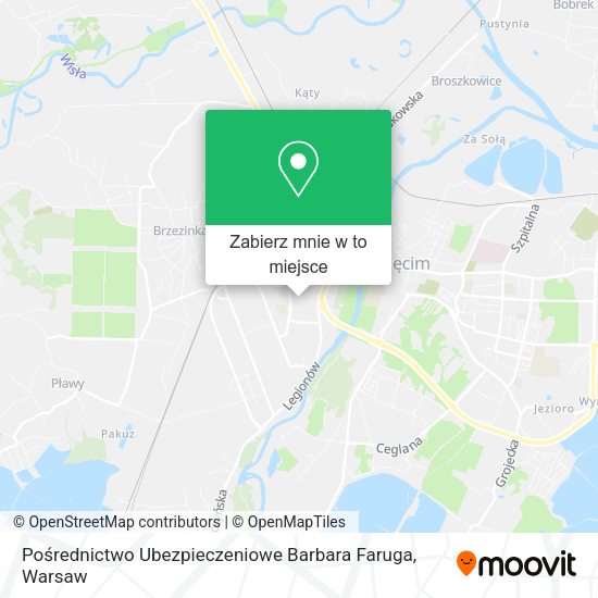 Mapa Pośrednictwo Ubezpieczeniowe Barbara Faruga