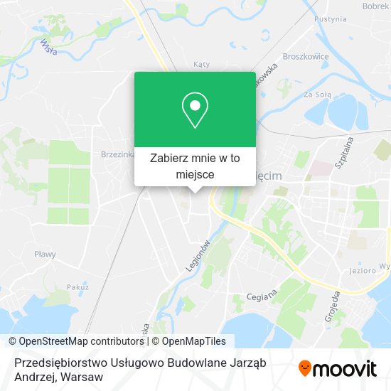 Mapa Przedsiębiorstwo Usługowo Budowlane Jarząb Andrzej