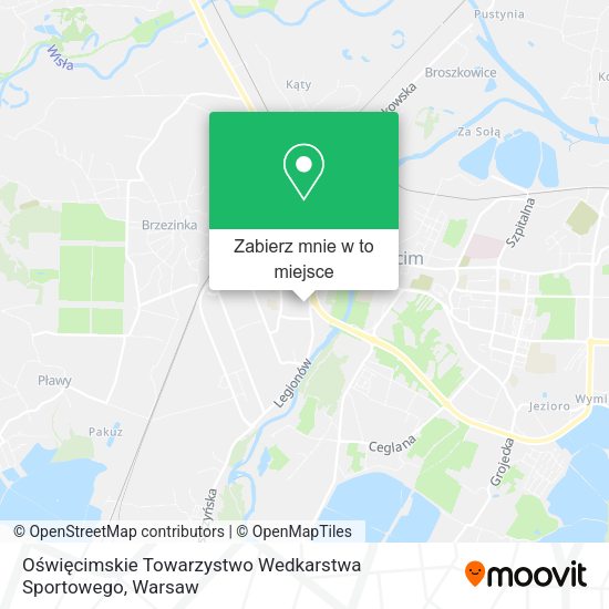 Mapa Oświęcimskie Towarzystwo Wedkarstwa Sportowego