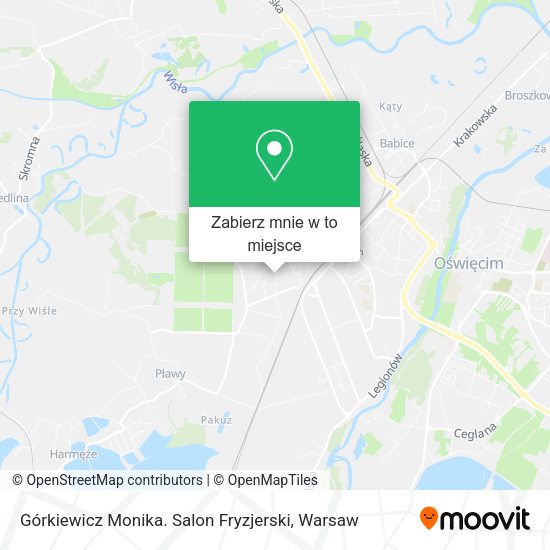 Mapa Górkiewicz Monika. Salon Fryzjerski