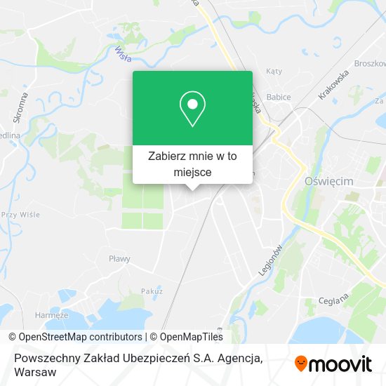 Mapa Powszechny Zakład Ubezpieczeń S.A. Agencja