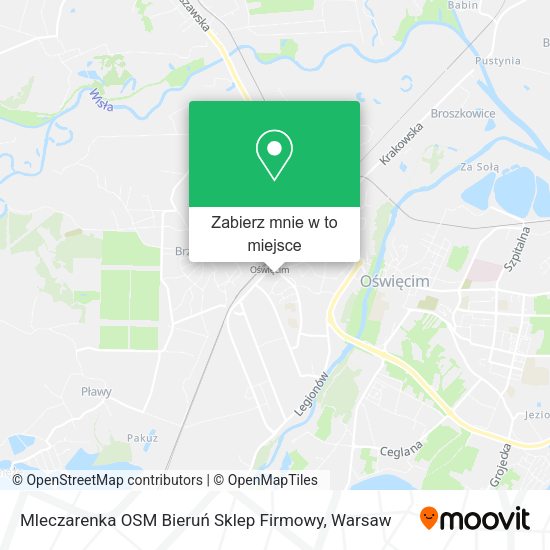 Mapa Mleczarenka OSM Bieruń Sklep Firmowy