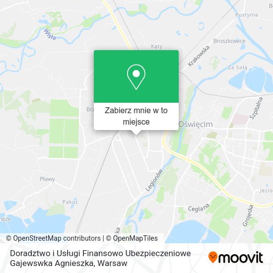 Mapa Doradztwo i Usługi Finansowo Ubezpieczeniowe Gajewswka Agnieszka