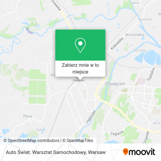 Mapa Auto Świat. Warsztat Samochodowy