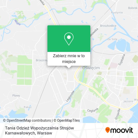 Mapa Tania Odzież Wypożyczalnia Strojów Karnawałowych