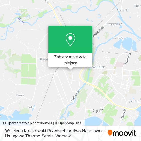 Mapa Wojciech Królikowski Przedsiębiorstwo Handlowo-Usługowe Thermo-Servis