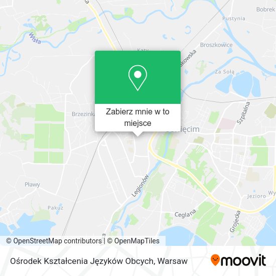 Mapa Ośrodek Kształcenia Języków Obcych