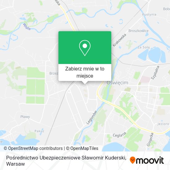 Mapa Pośrednictwo Ubezpieczeniowe Sławomir Kuderski