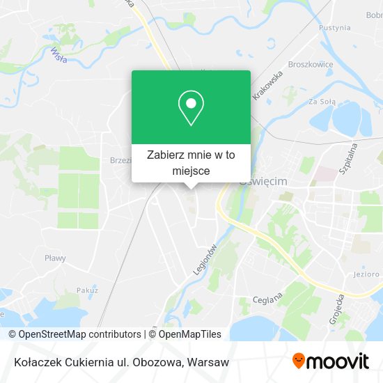 Mapa Kołaczek Cukiernia ul. Obozowa