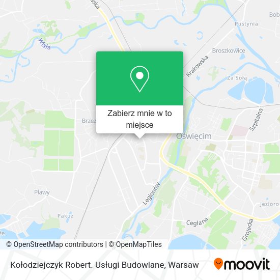 Mapa Kołodziejczyk Robert. Usługi Budowlane