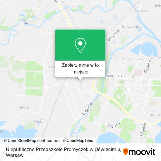 Mapa Niepubliczne Przedszkole Promyczek w Oświęcimiu