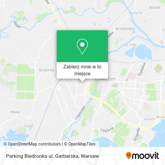 Mapa Parking Biedronka ul. Garbarska