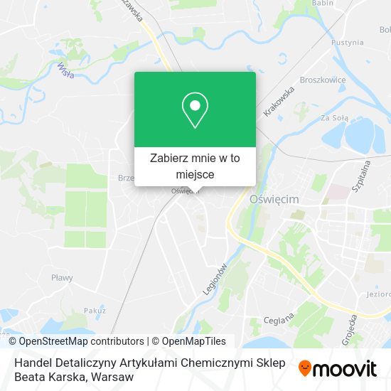 Mapa Handel Detaliczyny Artykułami Chemicznymi Sklep Beata Karska