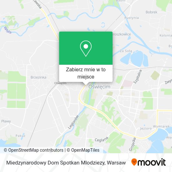 Mapa Miedzynarodowy Dom Spotkan Mlodziezy