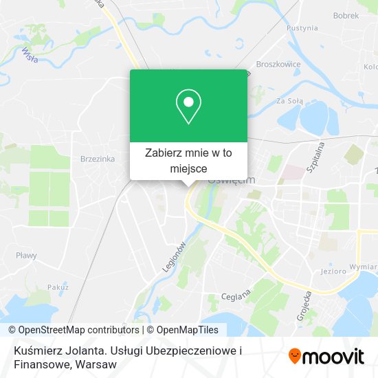 Mapa Kuśmierz Jolanta. Usługi Ubezpieczeniowe i Finansowe