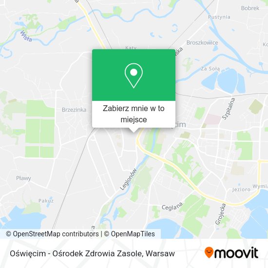 Mapa Oświęcim - Ośrodek Zdrowia Zasole