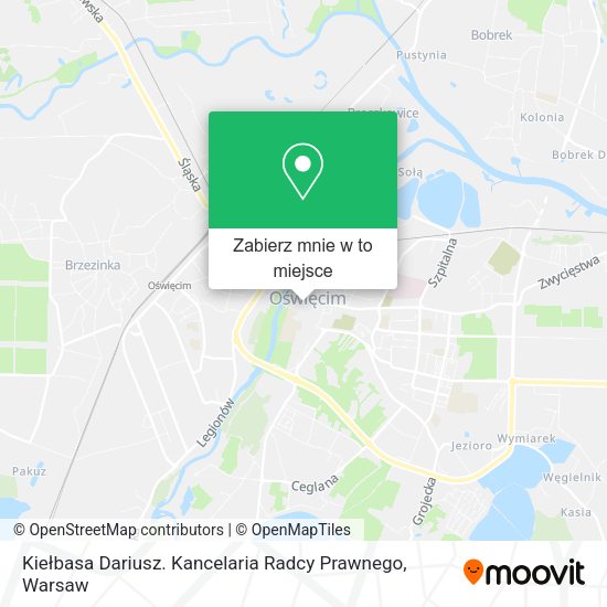 Mapa Kiełbasa Dariusz. Kancelaria Radcy Prawnego