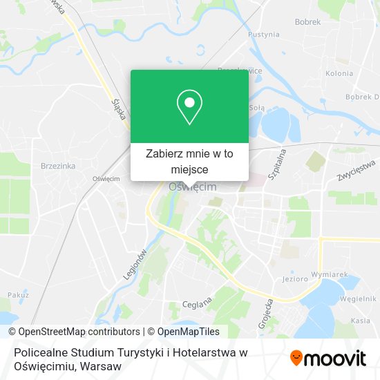 Mapa Policealne Studium Turystyki i Hotelarstwa w Oświęcimiu