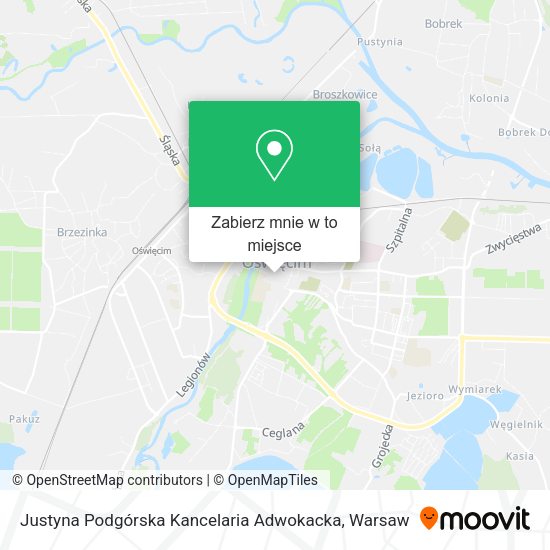 Mapa Justyna Podgórska Kancelaria Adwokacka