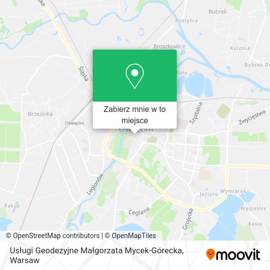 Mapa Usługi Geodezyjne Małgorzata Mycek-Górecka