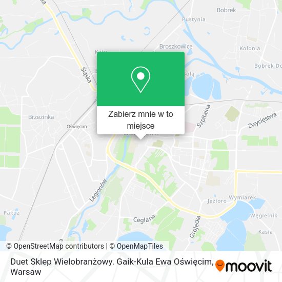 Mapa Duet Sklep Wielobranżowy. Gaik-Kula Ewa Oświęcim